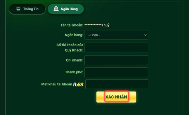 nạp tiền fb88: đảm bảo thành công 100% cho tài khoản 4 cập nhật thông tin ngân hàng trên fb88