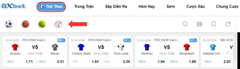 cá cược thể thao 8xbet - đỉnh cao trải nghiệm cho bet thủ 1 chọn bộ môn để cá cược thể thao 8xbet
