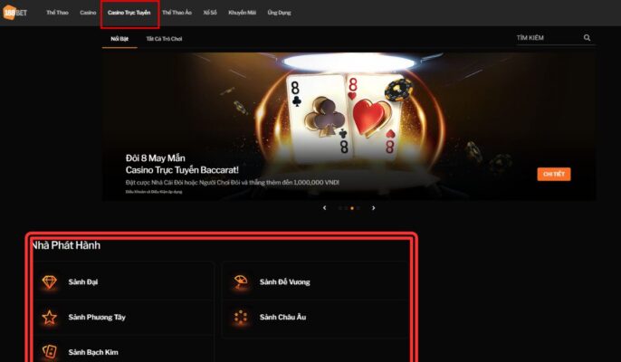 hướng dẫn chơi rồng hổ 188bet: đổi thưởng chi tiết 1 chọn sảnh casino chơi rồng hổ 188bet
