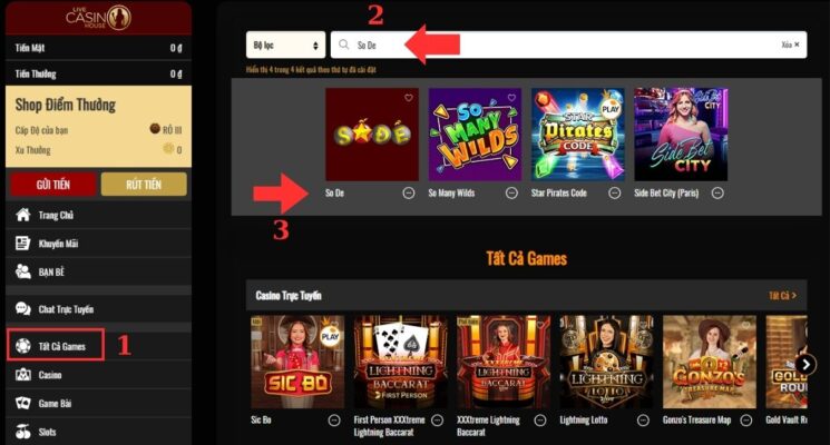 cách chơi số đề việt nam tại live casino house dễ dàng 1 số đề live casino house