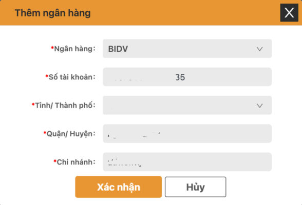 hướng dẫn rút tiền dubai palace nhanh chóng & an toàn 3 điền thông tin tài khoản ngân hàng của bạn