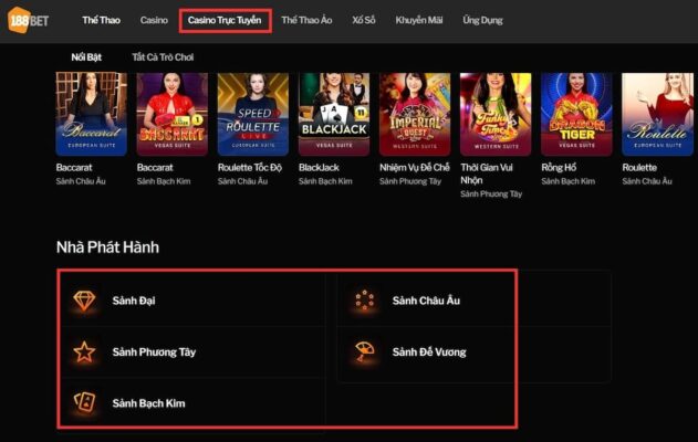 bai ba tay 188bet lựa chọn sảnh chơi có bài ba tây 188bet