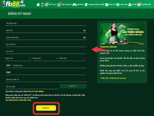 hướng dẫn đăng ký tài khoản fb88 nhanh chóng và đơn giản 3 điền thông tin đăng ký fb88