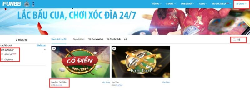 hướng dẫn chơi fan tan fun88: từ a đến z dễ hiểu! 4 chọn tựa game fan tan fun88
