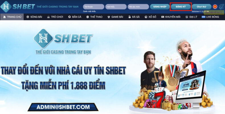 hướng dẫn đăng ký shbet chi tiết dễ hiểu từng bước 2 truy cập trang đăng ký shbet