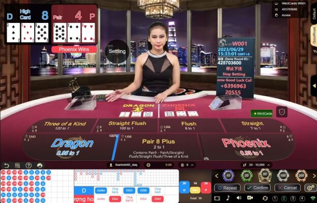 hướng dẫn chơi rồng phụng win three cards fb88 nhất định phải thử 3 đặt cược win three cards fb88