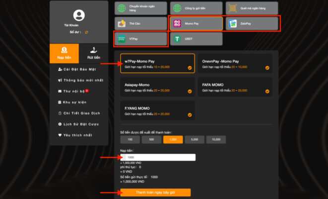 hướng dẫn nạp tiền 789bet đơn giản cho tài khoản gold 8 nạp tiền 789bet bằng ví điện tử